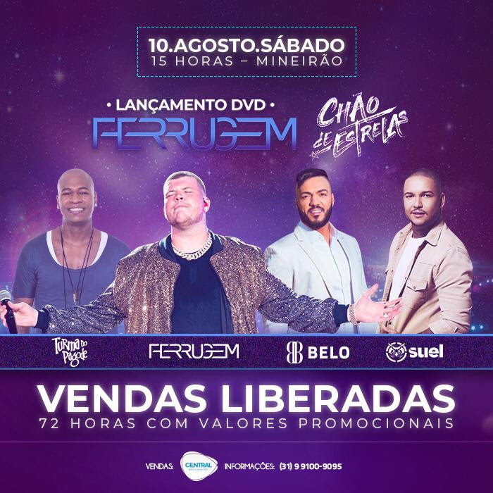 Ferrugem lança Chão de Estrelas seu novo DVD em BH Guia Gerais